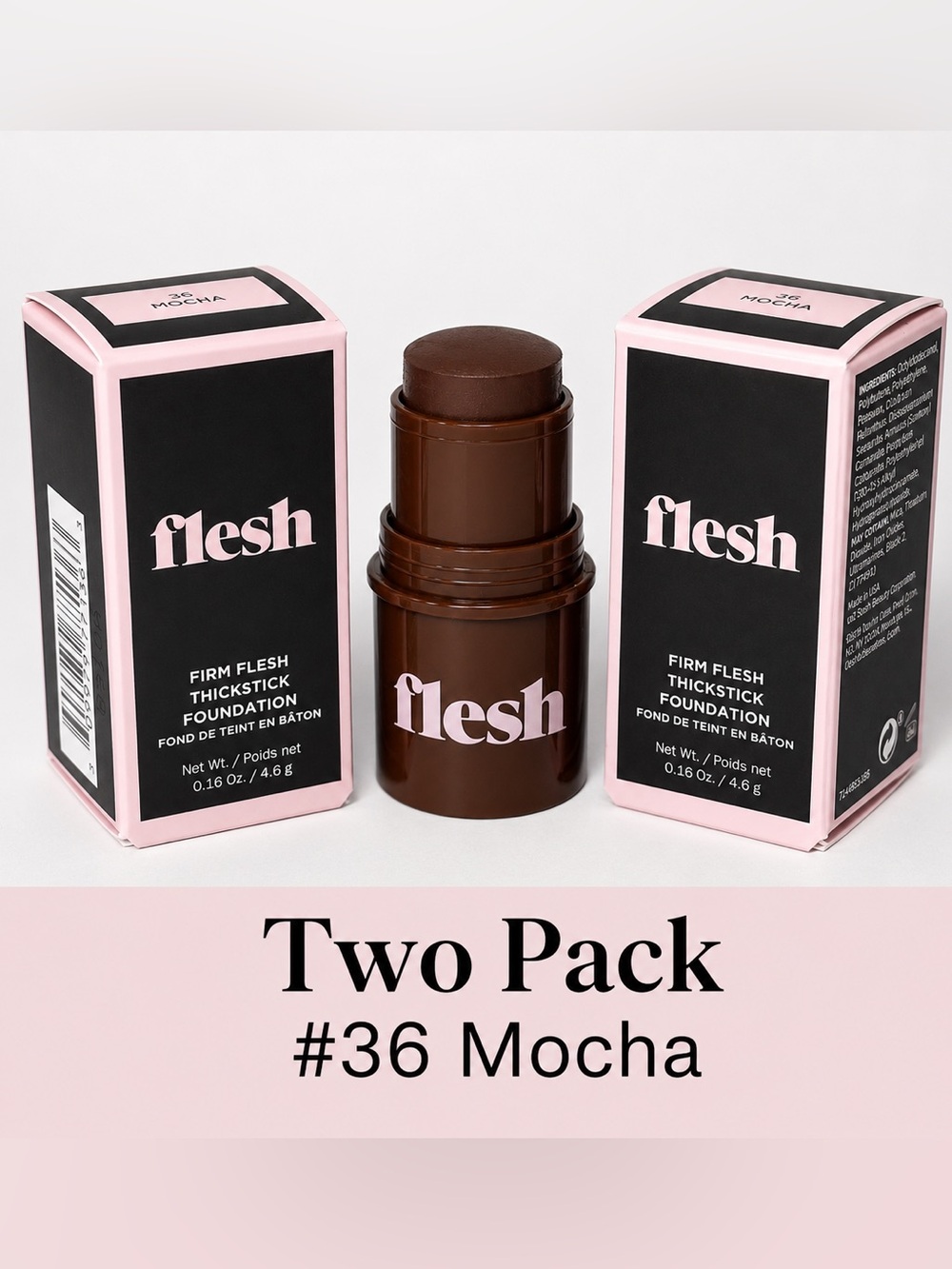 TWO PACK Flesh Firm Flesh Thickstick Foundation by Revlon- #36 Mocha